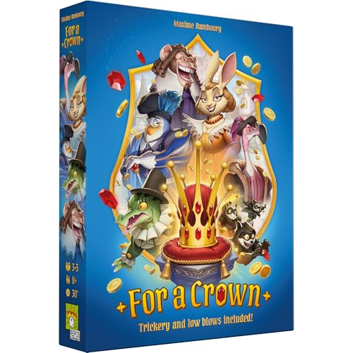 for A Crown Brettspiel – Strategiespiel der Täuschung, Trickery und königlichen Ehrgeiz, lustiges Familienspiel für Kinder und Erwachsene, ab 8 Jahren, 3–5 Spieler, 30 Minuten Spielzeit, hergestellt for A Crown Brettspiel – Strategiespiel der Täuschung, Trickery und königlichen Ehrgeiz, lustiges Familienspiel für Kinder und Erwachsene, ab 8 Jahren, 3–5 Spieler, 30 Minuten Spielzeit, hergestellt von Repos Production
