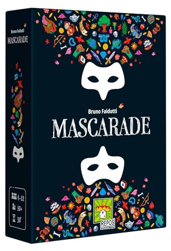 Repos, Mascarade New Edition, Board Game, Ages 10+, 4-12 Players, 30 Minutes Playing Time, Multicolor, ASMMASEN02 von Repos Production