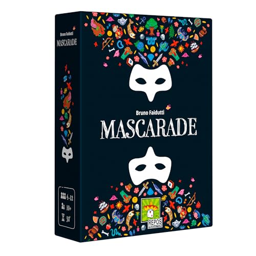 Repos, Mascarade New Edition, Board Game, Ages 10+, 4-12 Players, 30 Minutes Playing Time, Multicolor, ASMMASEN02 von Repos Production