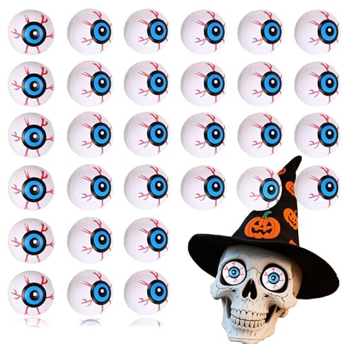 Reroon 30 Pcs Halloween Eyeballs | Trick or Treat Party Decorations | 1.5 in Scary Ping Pong Horror Props Eyeballs Favors for Scary Party | Fake Craft Eye Balls for Doll, Masks, Cupcake, Cosplay Reroon 30 Pcs Halloween Eyeballs | Trick or Treat Party Decorations | 1.5 in Scary Ping Pong Horror Props Eyeballs Favors for Scary Party | Fake Craft Eye Balls for Doll, Masks, Cupcake, Cosplay von Reroon