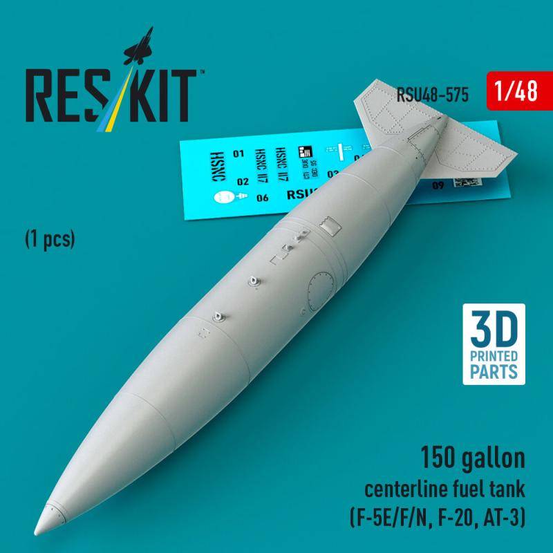 150 gallon centerline fuel tank (F-5E/F/N, F-20, AT-3) (1 pcs) (3D Printed) von ResKit Models