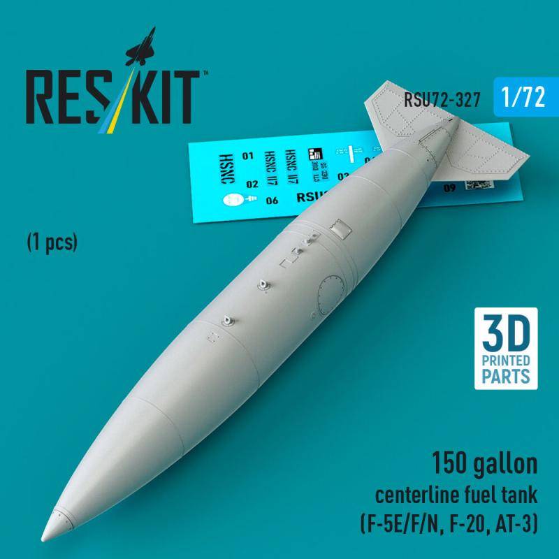 150 gallon centerline fuel tank (F-5E/F/N, F-20, AT-3) (1 pcs) (3D Printed) von ResKit Models