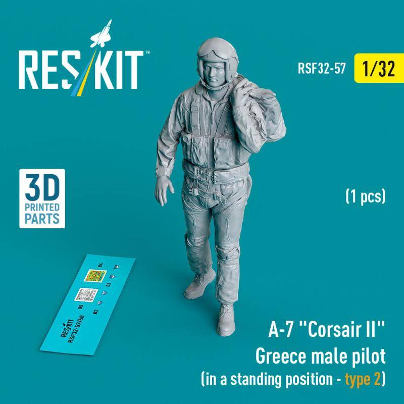 A-7 Corsair II Greece - Male pilot (in a standing position - type 2) (1 pcs) (3D Printed) von ResKit Models