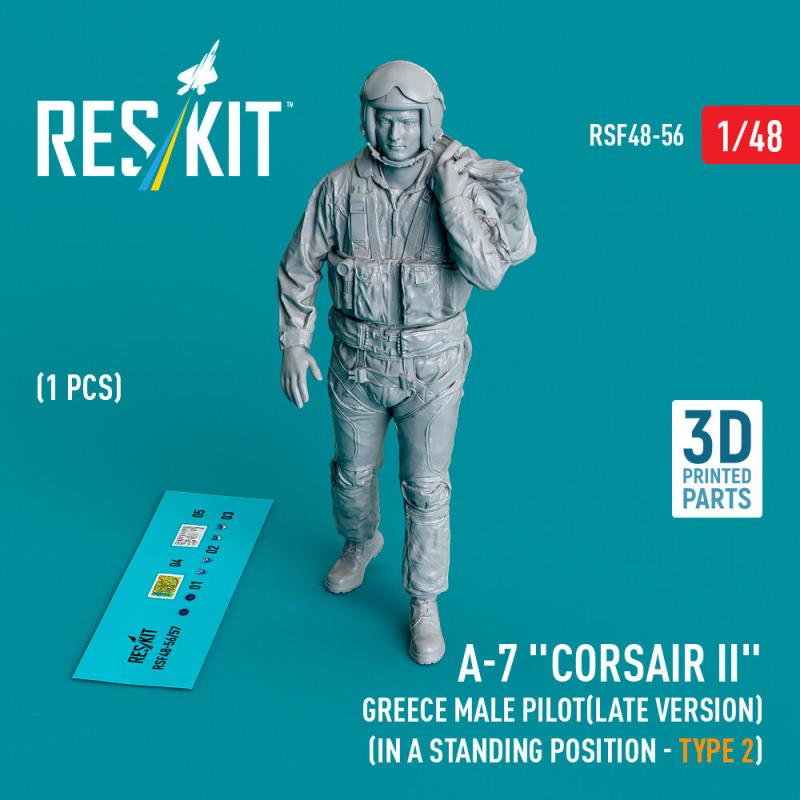 A-7 Corsair II Greece - Male pilot (in a standing position - type 2) (1 pcs) (3D Printed) von ResKit Models