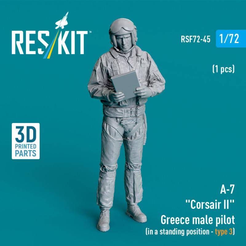 A-7 Corsair II Greece - Male pilot (in a standing position - type 3) (1 pcs) (3D Printed) von ResKit Models
