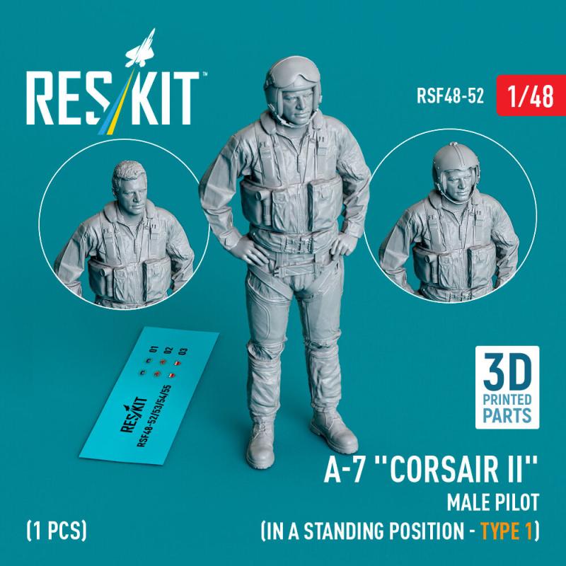A-7 Corsair II - Male pilot (in a standing position - type 1) (1 pcs) (3D Printed) von ResKit Models