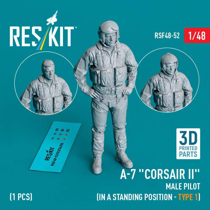 A-7 Corsair II - Male pilot (in a standing position - type 1) (1 pcs) (3D Printed) von ResKit Models