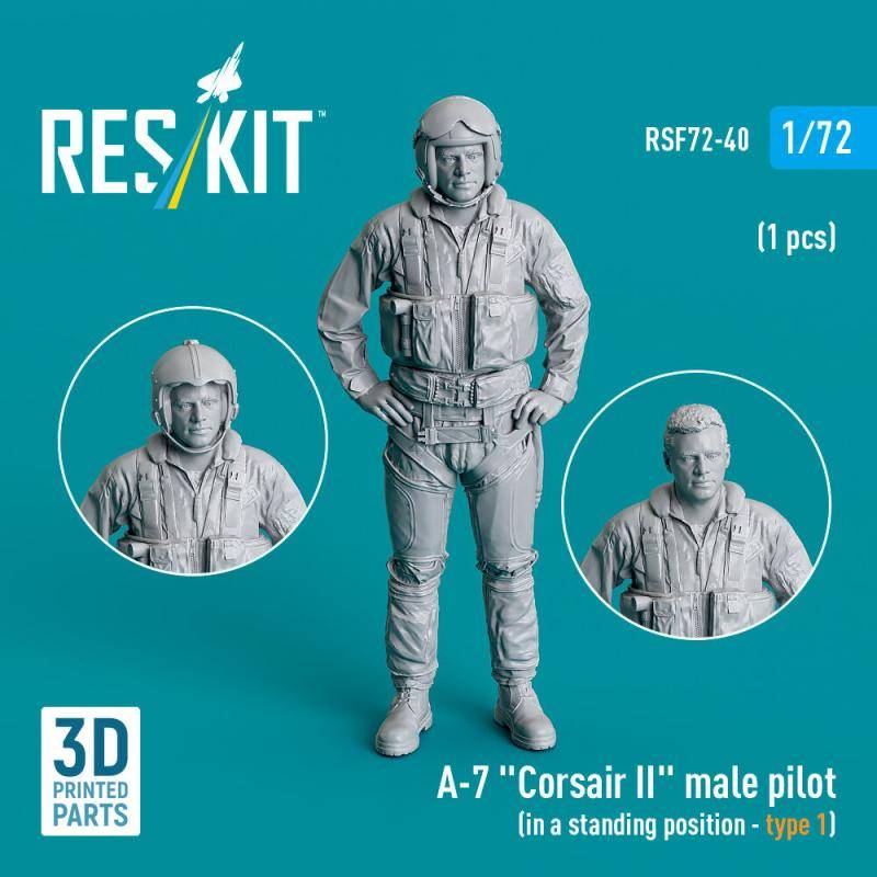 A-7 Corsair II - Male pilot (in a standing position - type 1) (1 pcs) (3D Printed) von ResKit Models