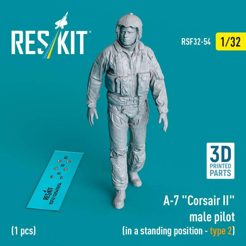 A-7 Corsair II - Male pilot (in a standing position - type 2) (1 pcs) (3D Printed) von ResKit Models