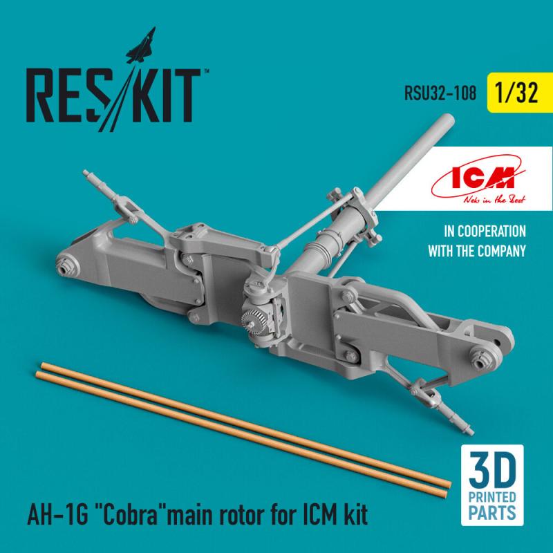 AH-1G Cobramain rotor for ICM kit (3D Printed) von ResKit Models