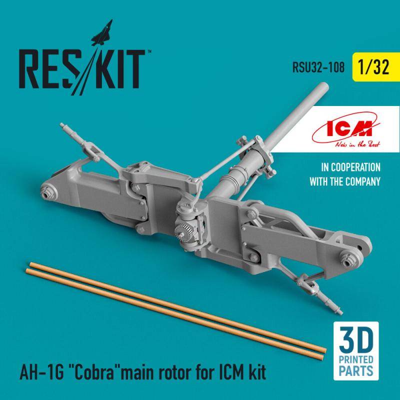 AH-1G Cobramain rotor for ICM kit (3D Printed) von ResKit Models