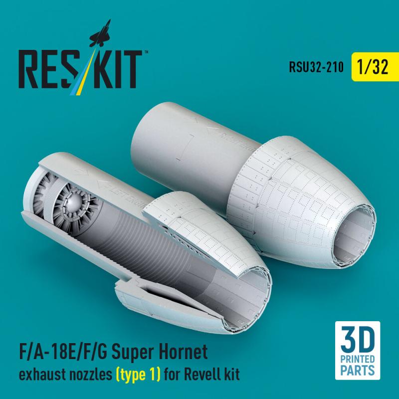 F/A-18E/F/G Super Hornet exhaust nozzles (type 1) for Revell kit (3D Printed) von ResKit Models