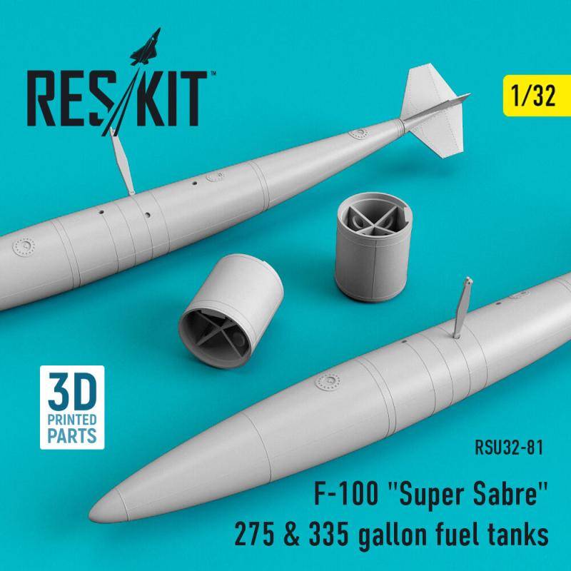 F-100 Super Sabre 275 & 335 gallon fuel tanks von ResKit Models