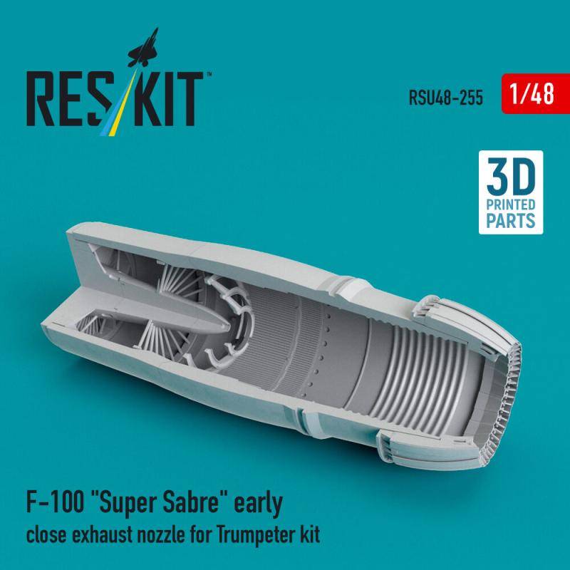 F-100 Super Sabre early close exhaust nozzle [Trumpeter] (3D Printed) von ResKit Models
