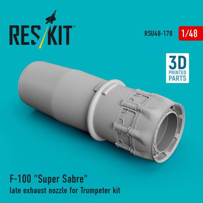 F-100 Super Sabre late exhaust nozzle [Trumpeter] (3D Printed) von ResKit Models