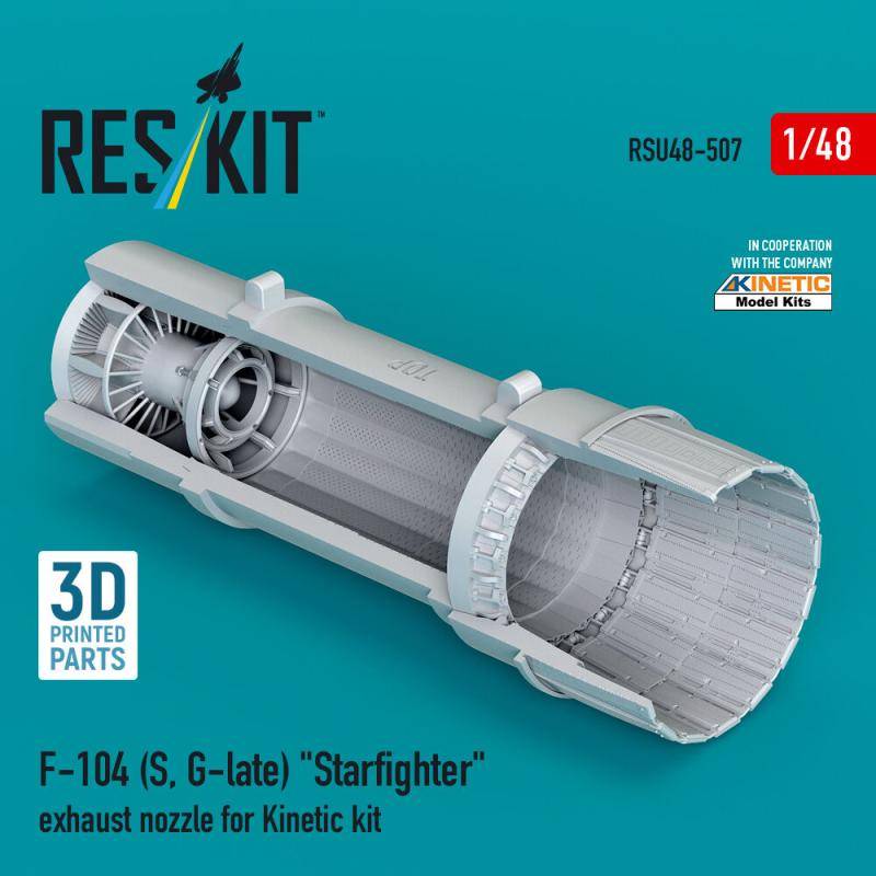 F-104 (S, G-late) Starfighter exhaust nozzle for Kinetic kit (3D Printed) von ResKit Models