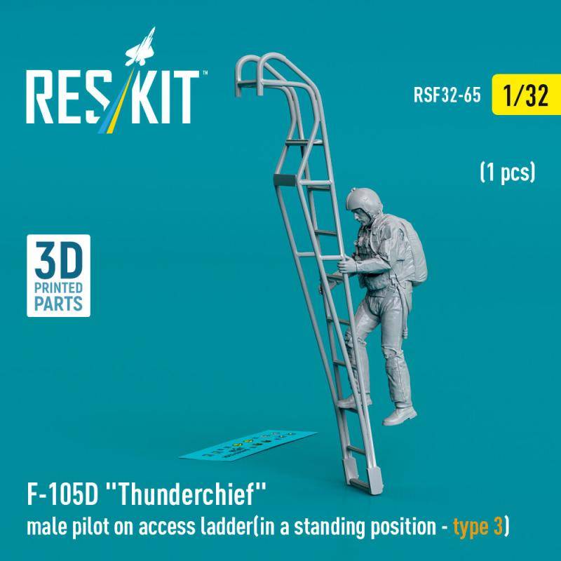 F-105 (D,F,G) Thunderchief - Male pilot on access ladder (type 3) (1 pcs) (3D Printed) von ResKit Models