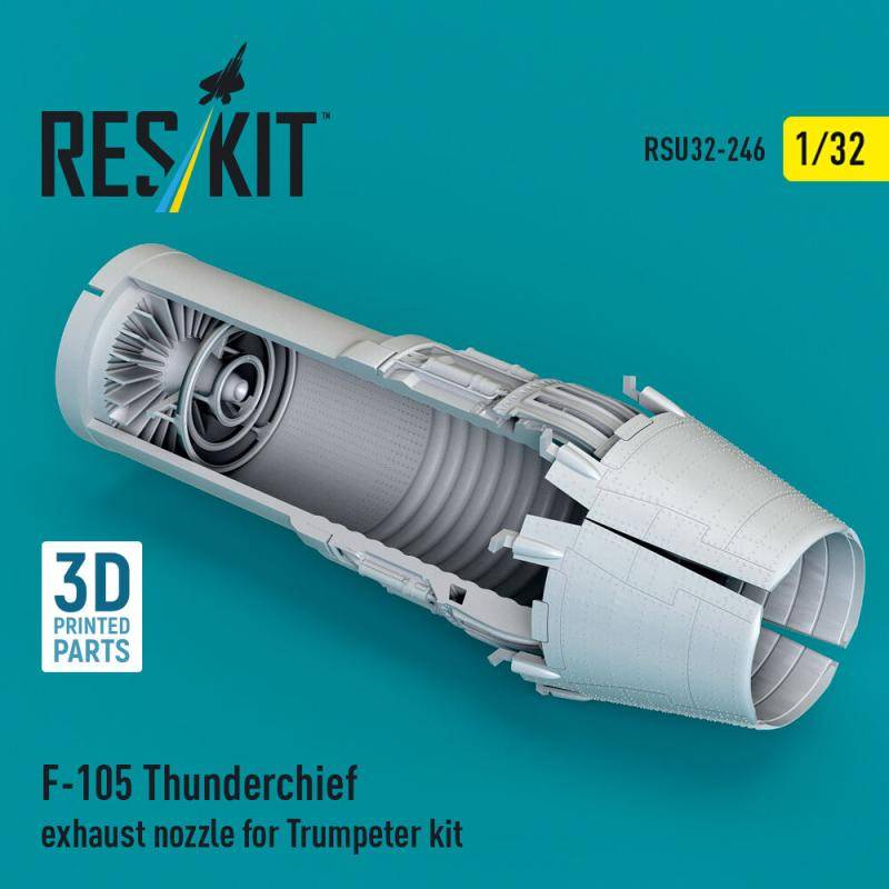 F-105 Thunderchief exhaust nozzle for Trumpeter kit (3D Printed) von ResKit Models