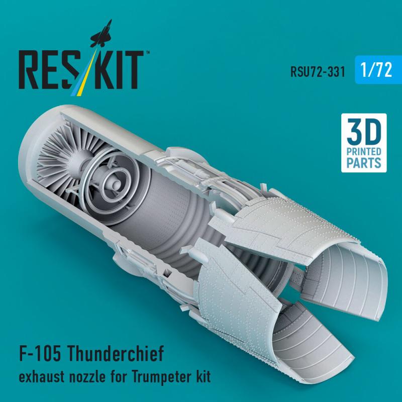 F-105 Thunderchief exhaust nozzle for Trumpeter kit (3D Printed) von ResKit Models