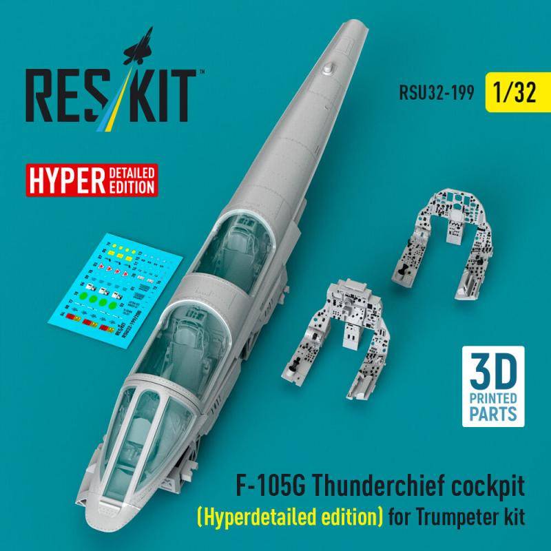 F-105G Thunderchief cockpit (Hyperdetailed edition) for Trumpeter kit (3D Printed) von ResKit Models