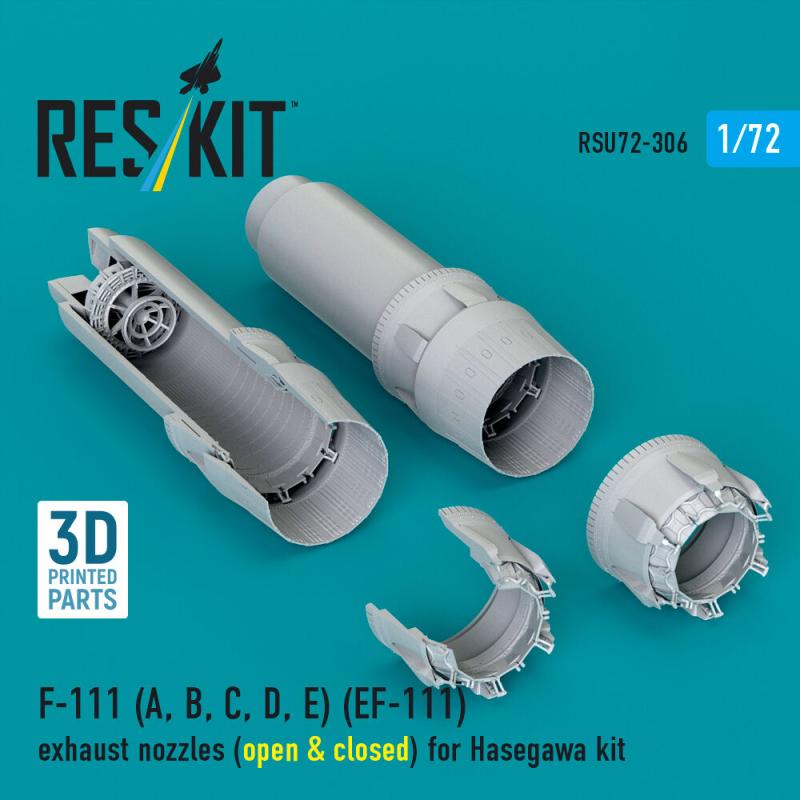F-111 (A, B, C, D, E) (EF-111) - Exhaust nozzles (open & closed) [Hasegawa] (3D Printed) von ResKit Models