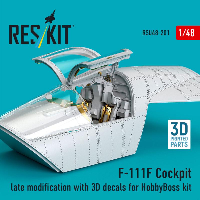F-111F Cockpit late modification with 3D decals for HobbyBoss kit (3D Printed) von ResKit Models