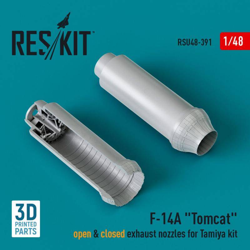 F-14A Tomcat open & closed exhaust nozzles for Tamiya kit (3D Printed) von ResKit Models