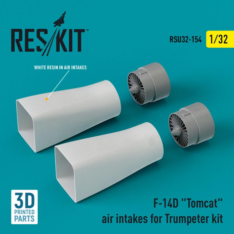 F-14D Tomcat air intakes for Trumpeter kit (3D Printed) von ResKit Models