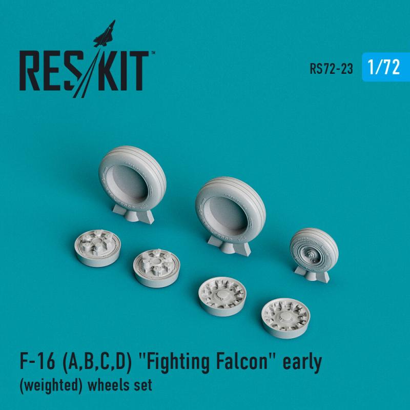 F-16 (A,B,C,D) Fighting Falcon early (weighted) wheels set von ResKit Models