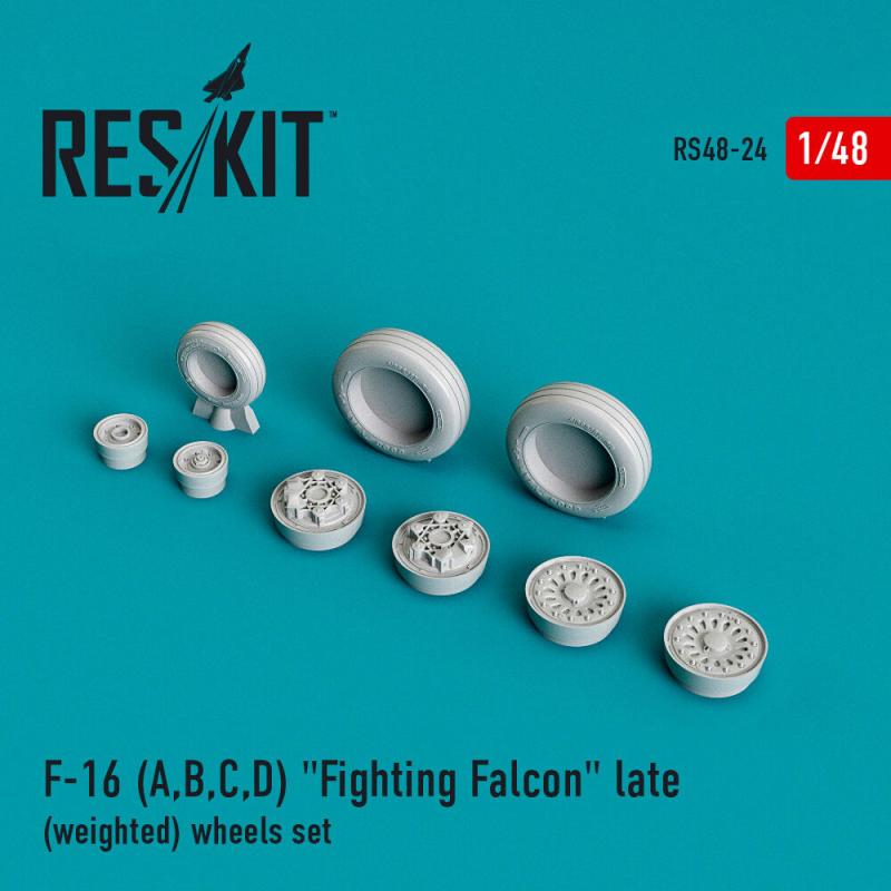 F-16 (A,B,C,D) Fighting Falcon late (weighted) wheels set von ResKit Models
