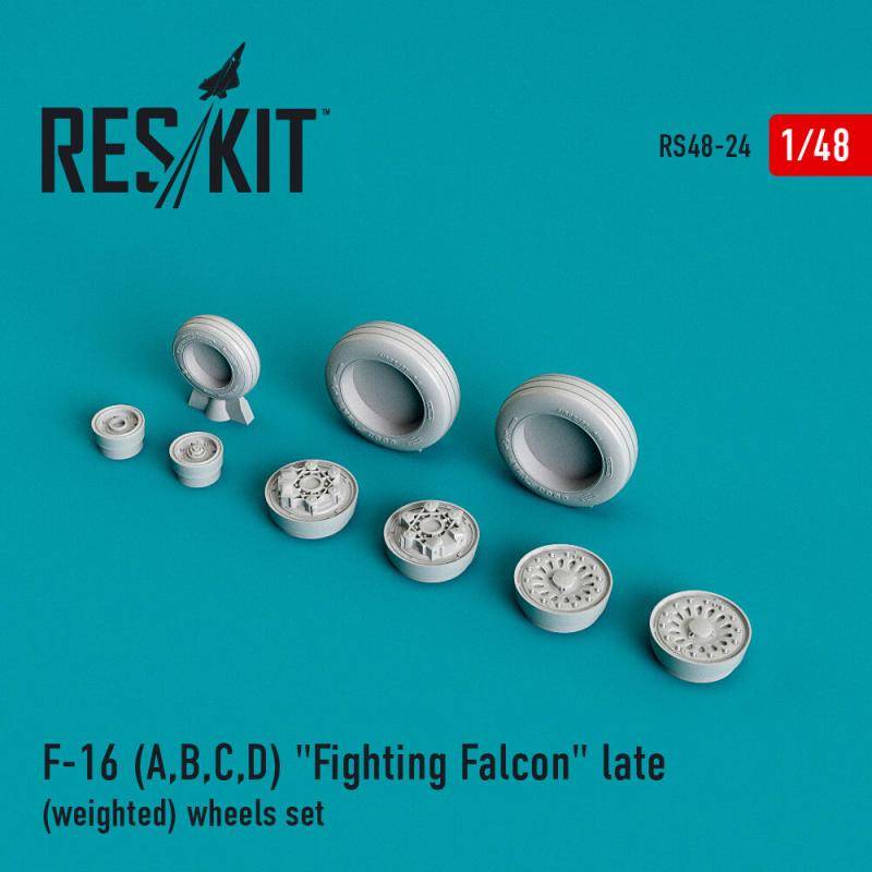 F-16 (A,B,C,D) Fighting Falcon late (weighted) wheels set von ResKit Models