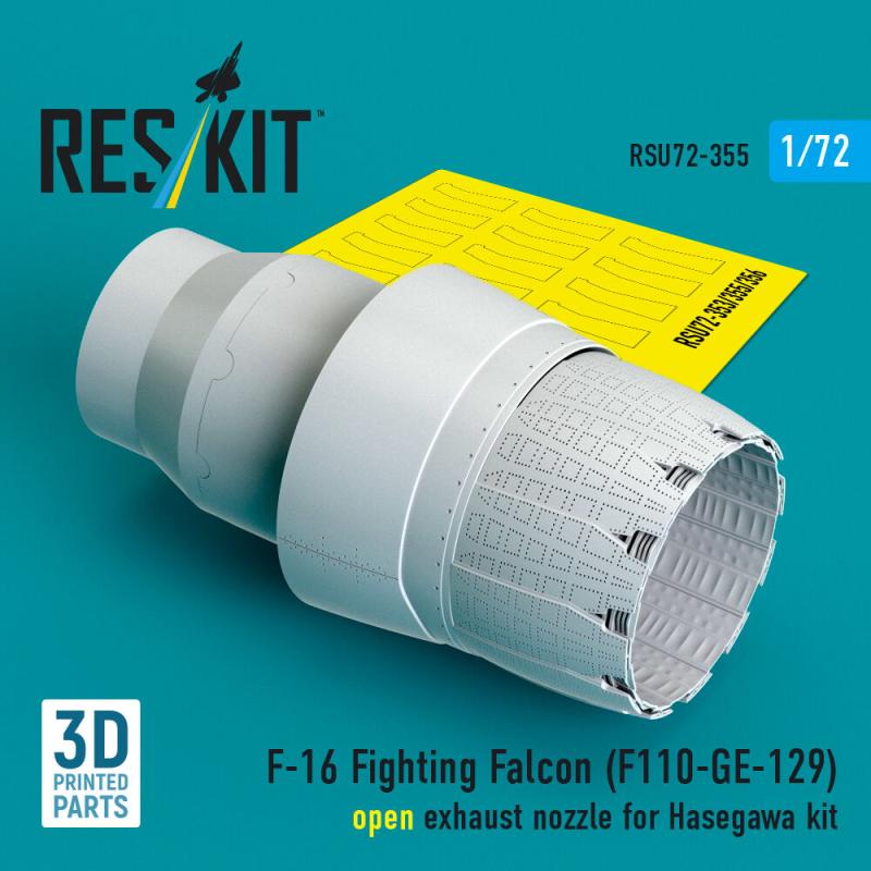 F-16 Fighting Falcon (F110-GE-129) - Open exhaust nozzle (3D Printed) [Hasegawa] von ResKit Models