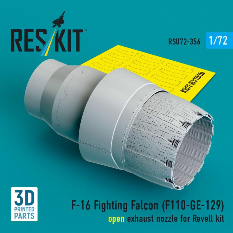 F-16 Fighting Falcon (F110-GE-129) - Open exhaust nozzle (3D Printed) [Revell] von ResKit Models
