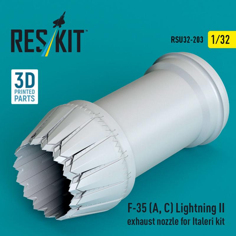 F-35 (A, ?) Lightning II exhaust nozzle for Italeri kit (3D Printed) von ResKit Models