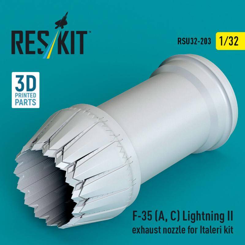 F-35 (A, ?) Lightning II exhaust nozzle for Italeri kit (3D Printed) von ResKit Models