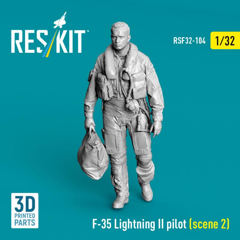 F-35 Lightning II - Pilot (scene 2) (3D Printed) von ResKit Models