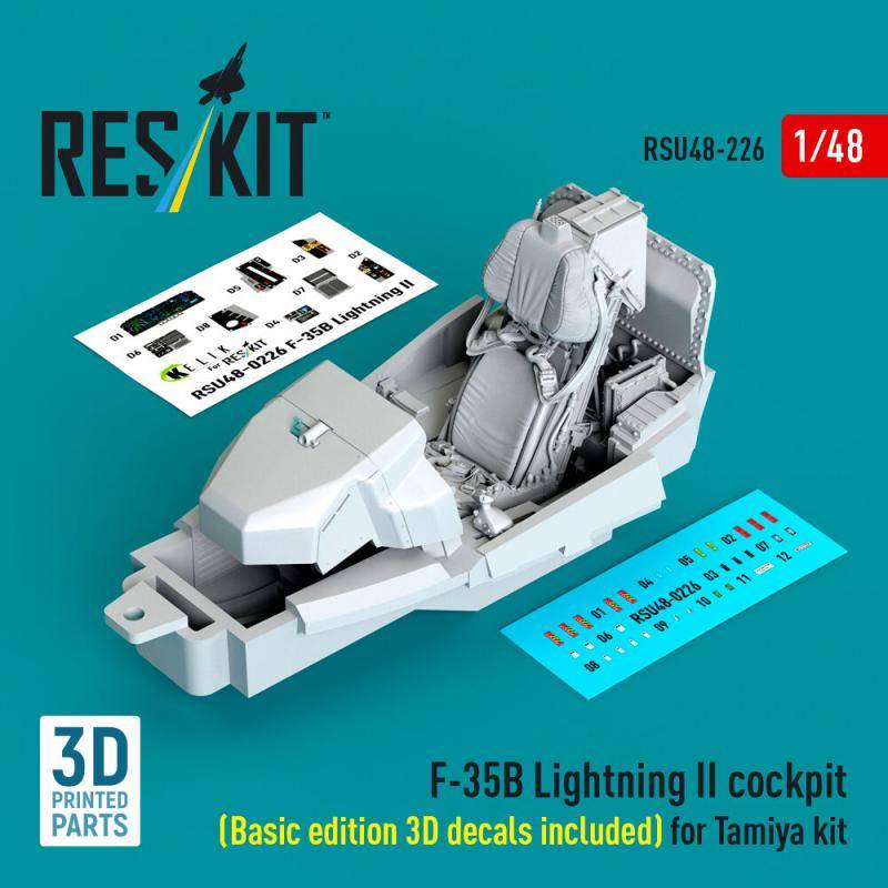 F-35B Lightning II - Cockpit (Basic edition 3D decals included) (3D Printed) [Tamiya] von ResKit Models