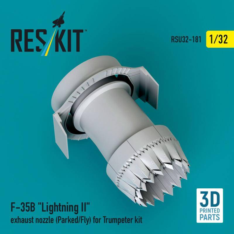 F-35B Lightning II exhaust nozzle (Parked/Fly) for Trumpeter kit (3D printed) von ResKit Models