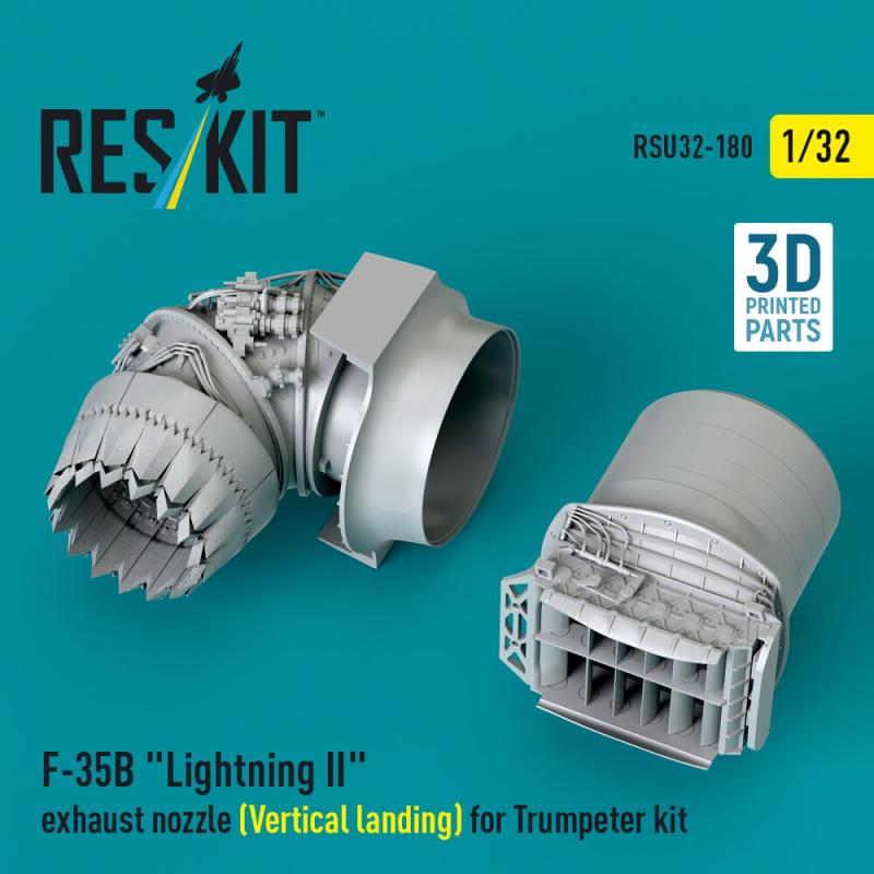 F-35B Lightning II exhaust nozzle (Vertical landing) for Trumpeter kit (3D printed) von ResKit Models