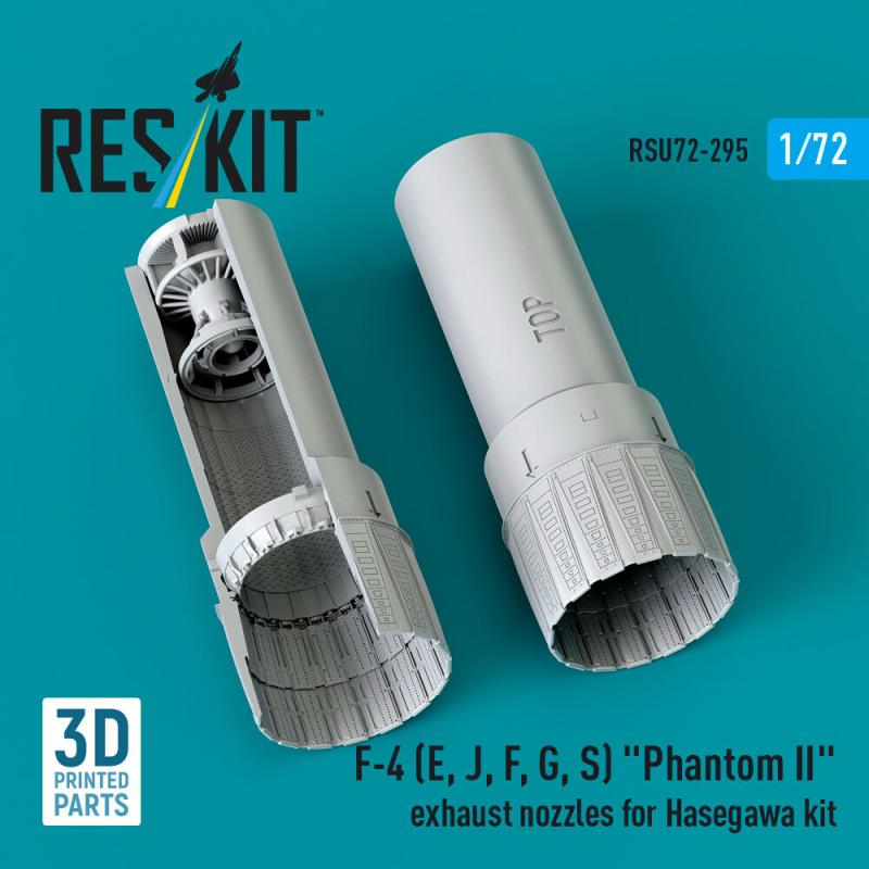 F-4 (E, J, F, G, S) Phantom II exhaust nozzles for Hasegawa kit (3D Printed) von ResKit Models