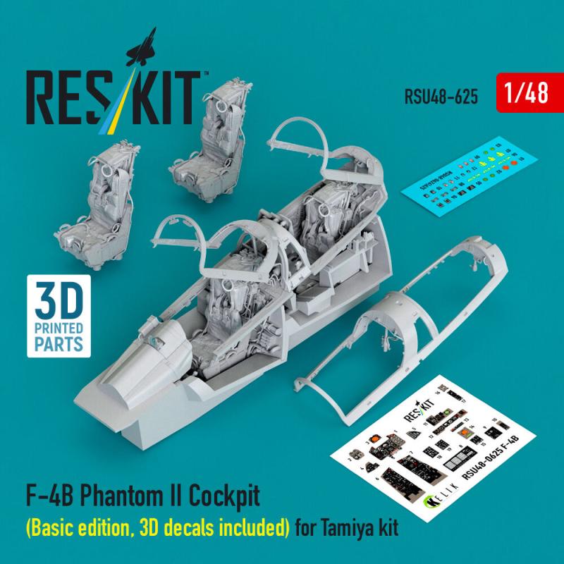 F-4B Phantom II - Cockpit (Basic edition, 3D decals included) (3D Printed) [Tamiya] von ResKit Models