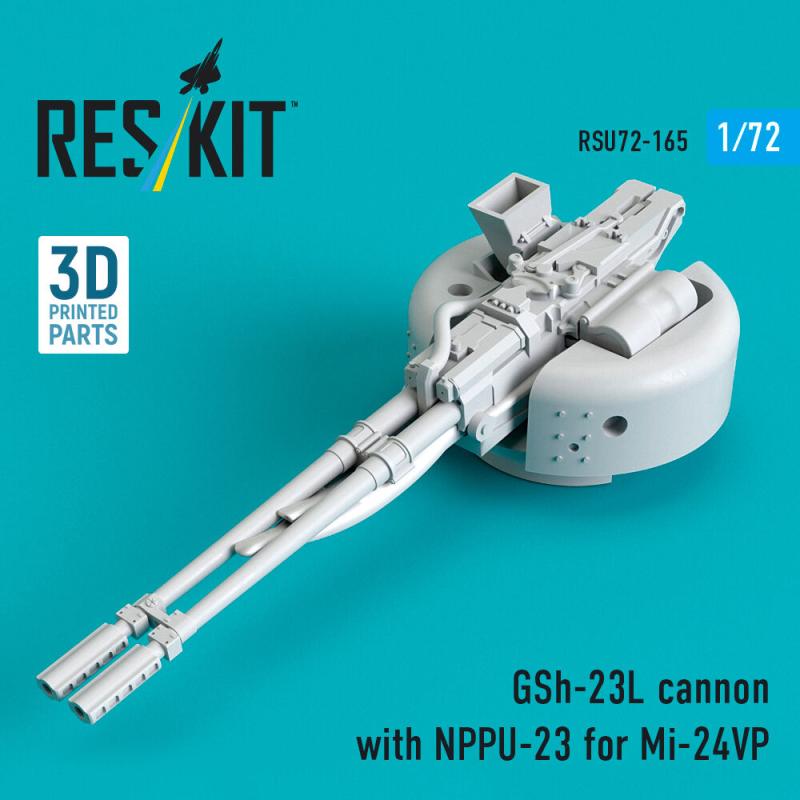 GSh-23L cannon with NPPU-23 for Mi-24VP (3D Printed) von ResKit Models