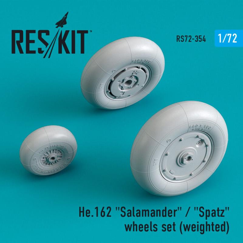He.162 Salamander / Spatz wheels set (weighted) von ResKit Models