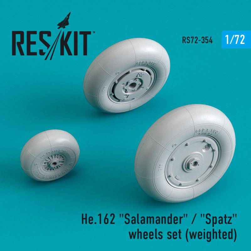 He.162 Salamander / Spatz wheels set (weighted) von ResKit Models