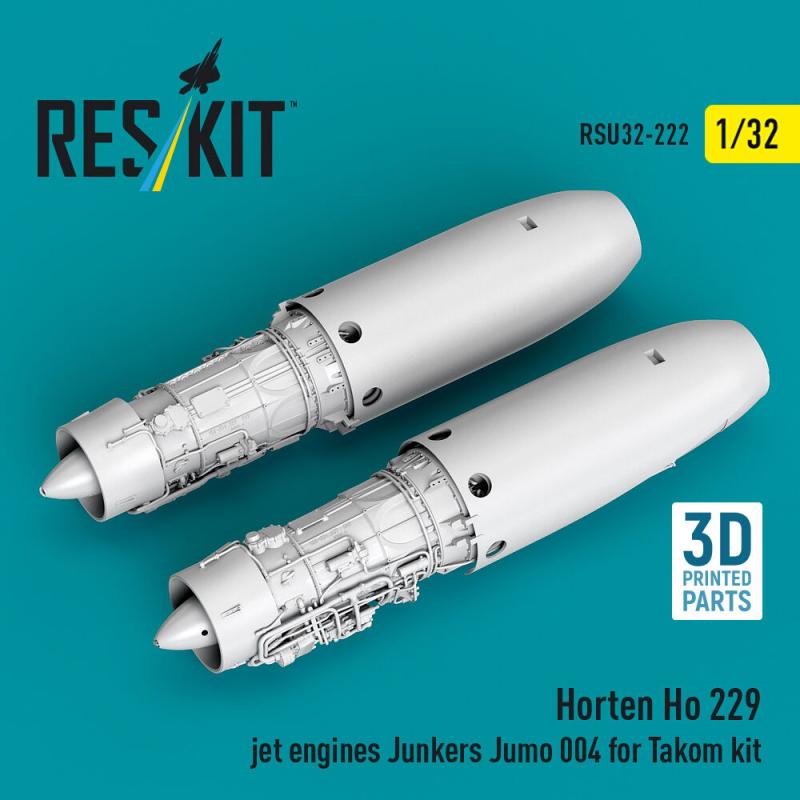 Horten Ho 229 - Jet engines Junkers Jumo 004 (2 pcs) (3D Printed) [Takom] von ResKit Models