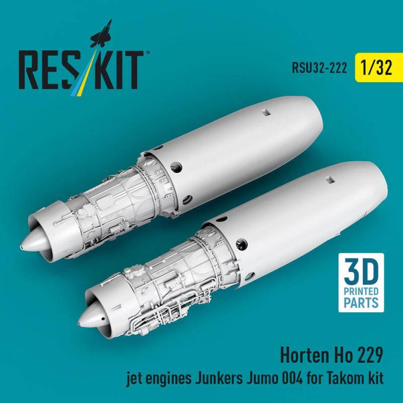 Horten Ho 229 - Jet engines Junkers Jumo 004 (2 pcs) (3D Printed) [Takom] von ResKit Models