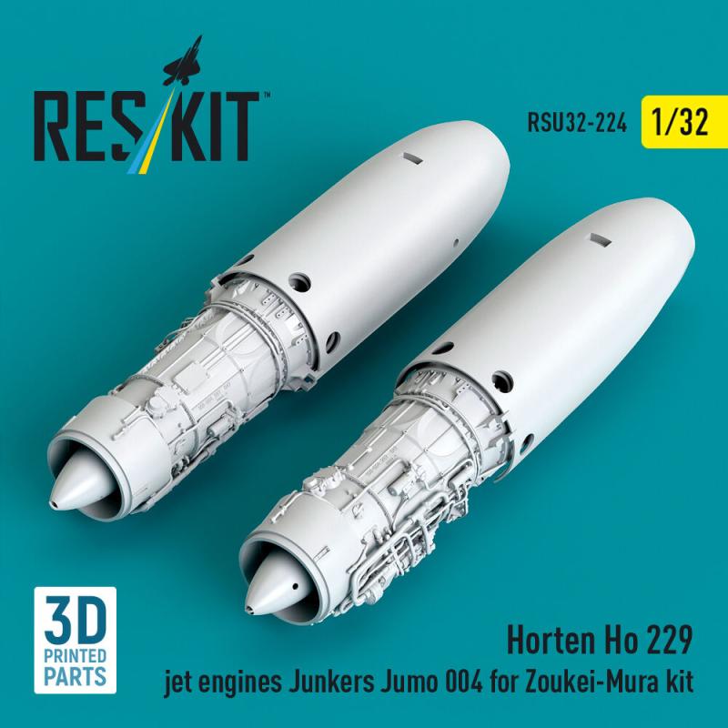 Horten Ho 229 - Jet engines Junkers Jumo 004 (2 pcs) (3D Printed) [Zoukei-Mura] von ResKit Models