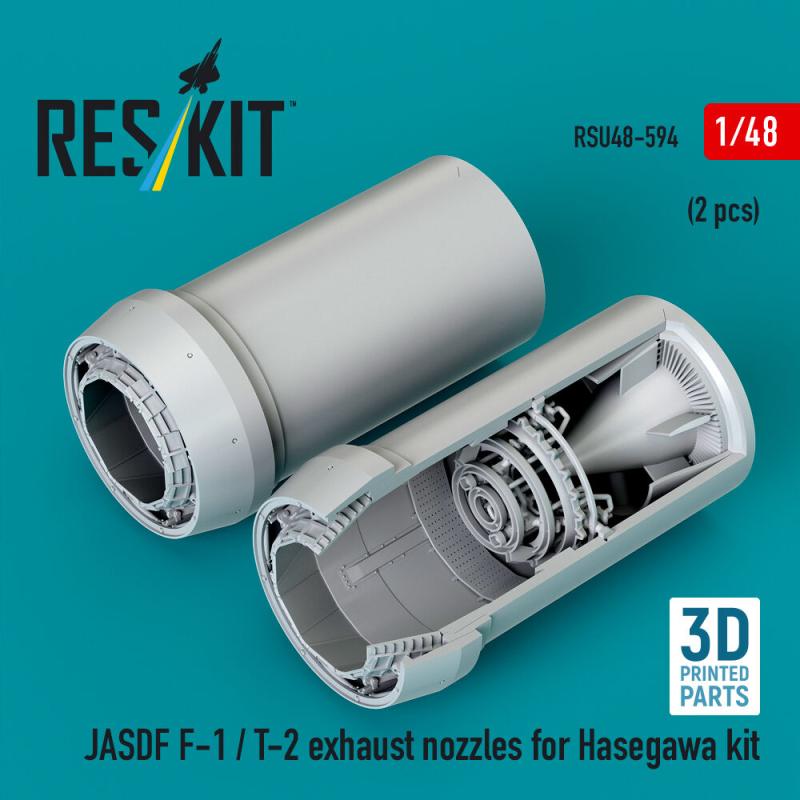JASDF F-1 / T-2 exhaust nozzles for Hasegawa kit (3D Printed) von ResKit Models