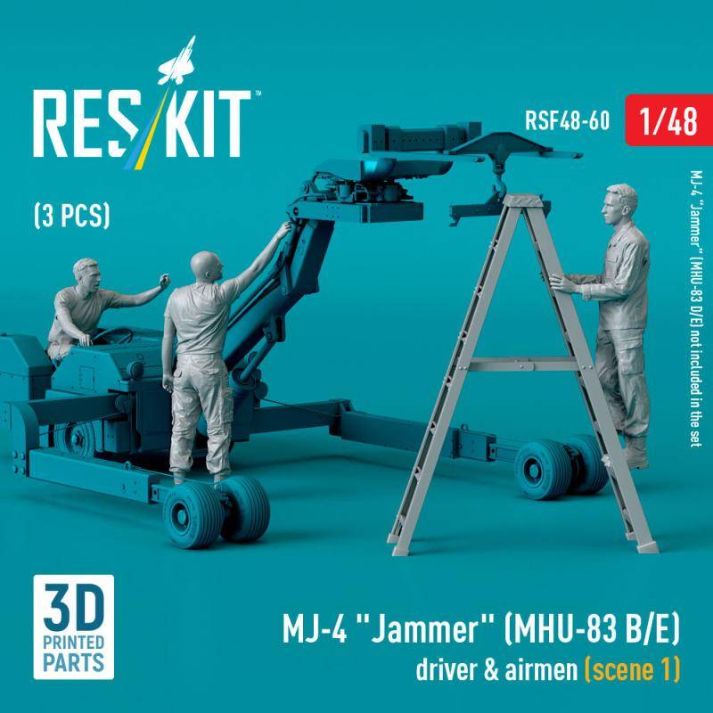 MJ-4 Jammer (MHU-83 B/E) driver & airmen (scene 1) (3 pcs) (3D Printed) von ResKit Models