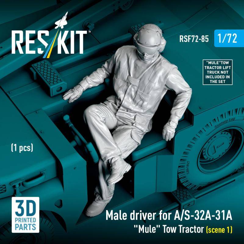 Male driver for A/S-32A-31A Mule Tow Tractor (scene 1) (1 pcs) (3D Printed) von ResKit Models